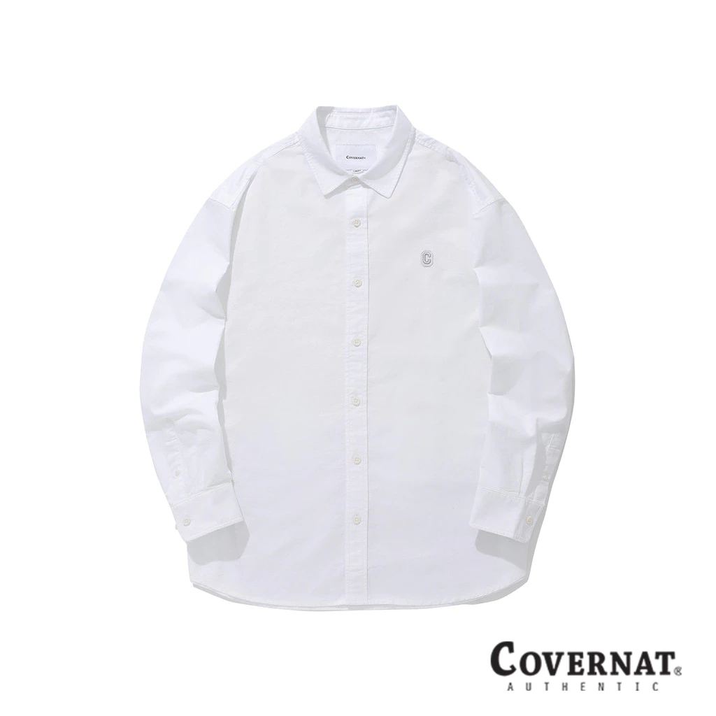 [COVERNAT] 柔軟純棉寬鬆長袖襯衫（白色）[H9]