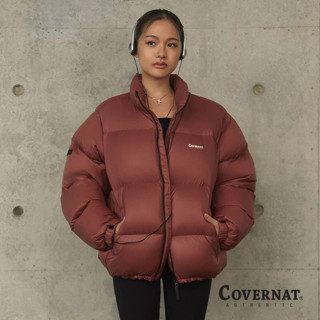 [COVERNAT] 情侶裝加厚保暖時尚百搭RDS CIVIC淨版經典logo短款羽絨外套（紅色） [G6]