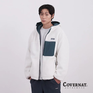 [COVERNAT] 舒適雙面連帽拉鍊夾克外套（白色） [G7]