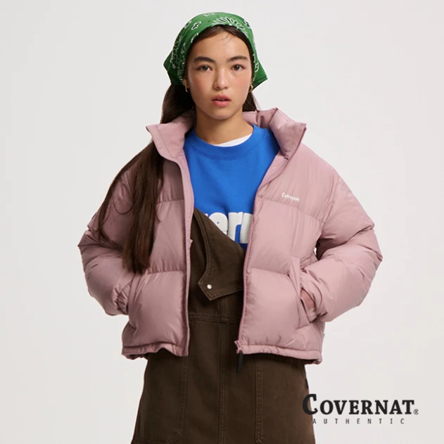 [COVERNAT] 女款RDS認證加厚保暖經典logo時尚百搭短款羽絨外套 [G6]