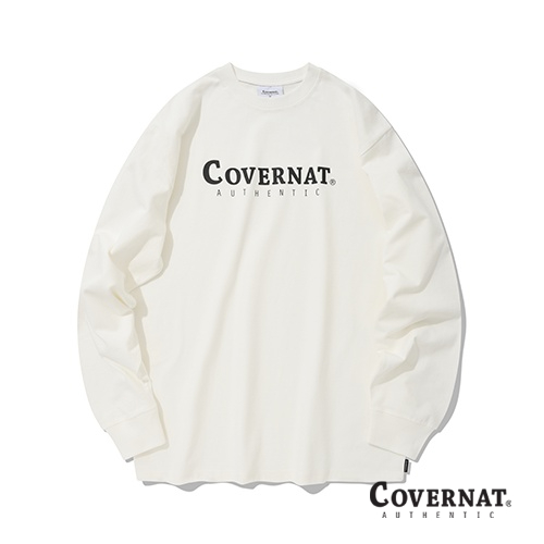 [COVERNAT][STANDARD]  AUTHENTIC LOGO 長袖上衣(白色) [C0]