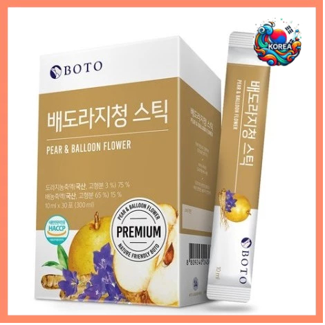 Boto 10ml 30-Pack Baedoraji(梨和氣球花)棒 - 天然草本保健品
