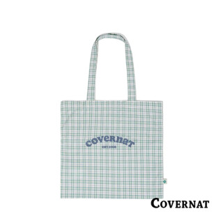 [COVERNAT] 女士環保純棉印花經典LOGO時尚百搭購物袋手提袋（綠色）