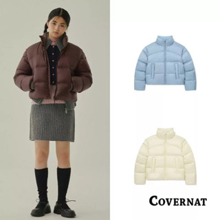 [COVERNAT] 女士加厚保暖鴨絨經典LOGO時尚百搭短款可拆卸袖羽絨馬甲羽絨服外套（多色任選）
