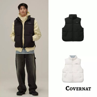 [COVERNAT] 情侶款保暖鴨絨經典LOGO時尚百搭立領羽絨馬甲外套（多色任選）