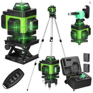 多功能 4D 16 線鐳射 3 級° 自調平機 USB 可充電鋰電池調平工具,帶 1.2M 3 高度可調合金延長桿三腳架