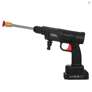 21V 無繩便攜式洗車機電動高壓清洗機 24.5Bar 洗車植物澆水機 1500mAh 鋰電池手持式汽車清潔裝置帶泡沫瓶
