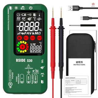 BSIDE 4in1 數字萬用表紅外溫度計電測試筆電路分析儀檢測器 3.5 英寸液晶彩色顯示手持萬用表真有效值 9999