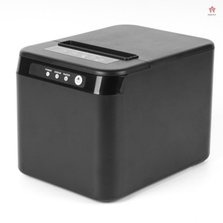 80 毫米收據列印機 ESC/POS 熱敏列印機桌面直接列印 USB+LAN 連線高效自動切紙機大紙箱用於運輸商務餐廳廚