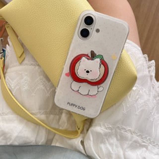 波點蘋果西高地手機殼 iPhone Case 熱塑性聚氨酯 雙層IMD 可愛便攜支架 iPhone13 iPhone14