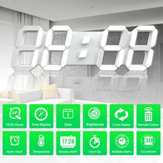 [現貨] 3D 現代數字 LED 掛鐘 24/12 小時顯示定時器鬧鍾家用 USB