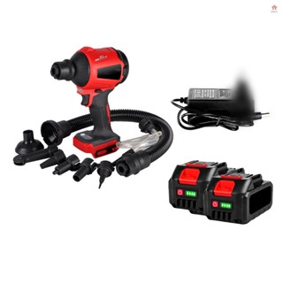 21V 無繩吸塵器、2 合 1 鼓風機和真空吸塵器、手持式鼓風機 80000RPM 高速無刷電機空氣壓縮除塵器,帶放氣軟