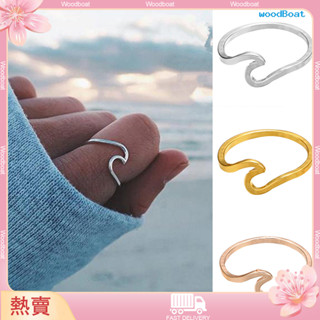[熱賣]♥♛歐美外貿波浪海浪戒指簡約時尚Wave Ring合金戒指
