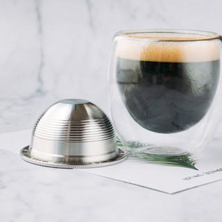 [點萌家居] AMZ Nespresso VertuoPlus的不銹鋼可重複填充咖啡膠囊，VertuoLine機器的可重