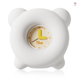小夜燈可愛兒童鬧鐘觸摸環境燈便攜式 USB 可充電兒童房燈帶 3 種可調節亮度柔軟無 BPA 矽膠房間桌面裝飾禮物女孩