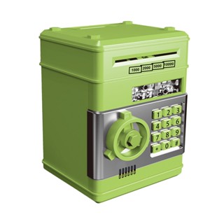 存錢罐電子迷你 ATM 存錢盒保險箱帶密碼代碼現金硬幣自動捲紙男孩女孩兒童保險箱銀行盒完美生日禮物
