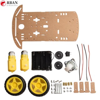 [RBAN0616] Arduino 2 電機速度編碼器電池盒的 2WD 智慧機器人汽車底盤套件