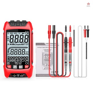 數字萬用表 LCD 背光顯示手持萬用表專業真有效值電壓電阻頻率測試儀帶手電筒和自動 S 的溫度測量儀