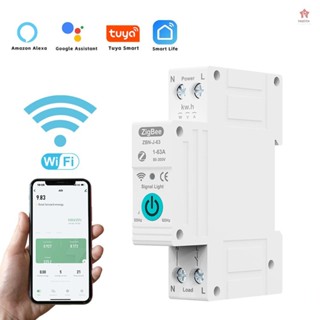 TUYA ZigBee智慧斷路器遙控語音控制開關家用無線手機APP連接斷路器相容助手ans Amazon Alexa