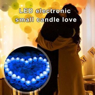 洛陽牡丹 LED電子小蠟燭愛心 形狀創意浪漫人氣場景佈置模擬生日發光蠟燭燈