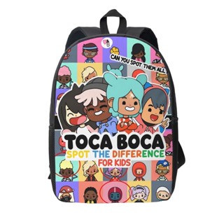 Toca BOCA 揹包印花學生書包 17 英寸男士/兒童/女孩/男孩/女士酷設計休閒揹包