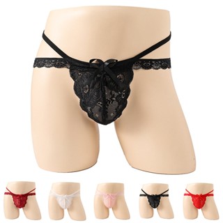 【Hdo】Sissy 男士蕾絲低腰丁字褲內褲性感內衣內褲