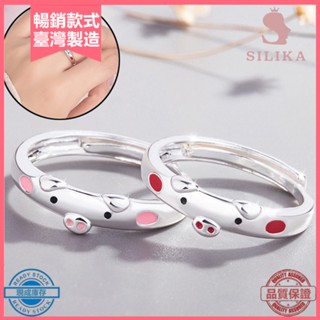 [SLK]❣[時尚]<熱賣>鍍銀個性小清新小豬指環氣質可愛動物開口食指戒指