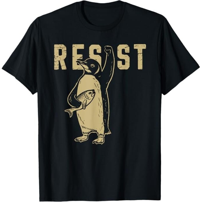 企鵝腳蹼抵抗有趣的企鵝 T 恤