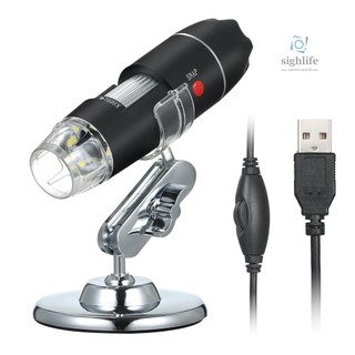 USB 數碼顯微鏡 1600X 放大相機 8 個 LED 帶支架便攜式手持檢查放大鏡 Mcen1 顯微鏡