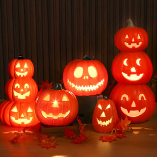 [Green party] AMZ 萬聖節南瓜燈商場院子商鋪場景佈置擺件裝飾品發光大南瓜