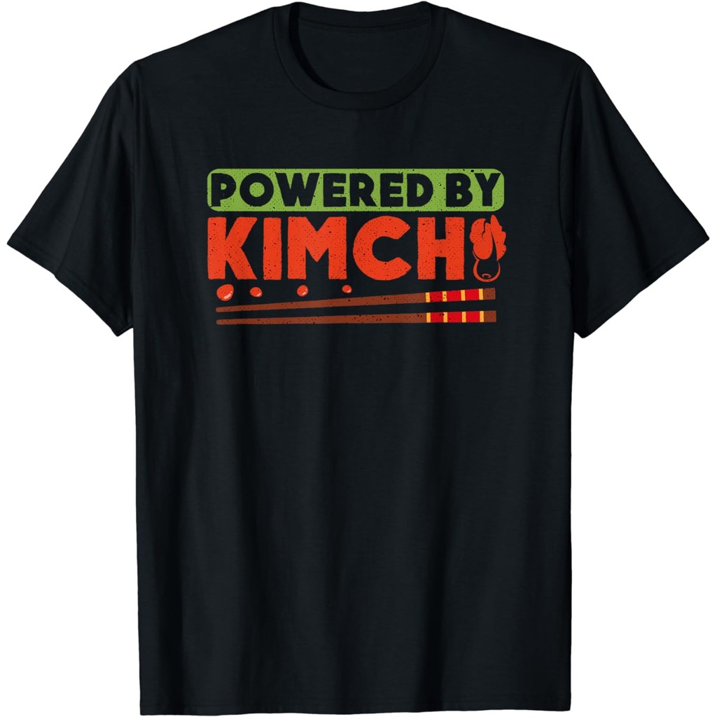 Powered By Kimchi 韓國亞洲美食愛好者新奇 T 恤韓國復古女裝 Y2k 上衣 Ropa Mujer