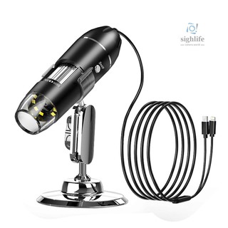 USB 數碼顯微鏡手持式檢查相機 50X-1600X 放大倍率,帶可調節支架 LED 補光燈便攜式顯微鏡,相容 i Mc