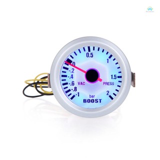 用於汽車的數字儀表渦輪增壓真空壓力表 2" 52mm -1~2BAR 藍色 LED 燈