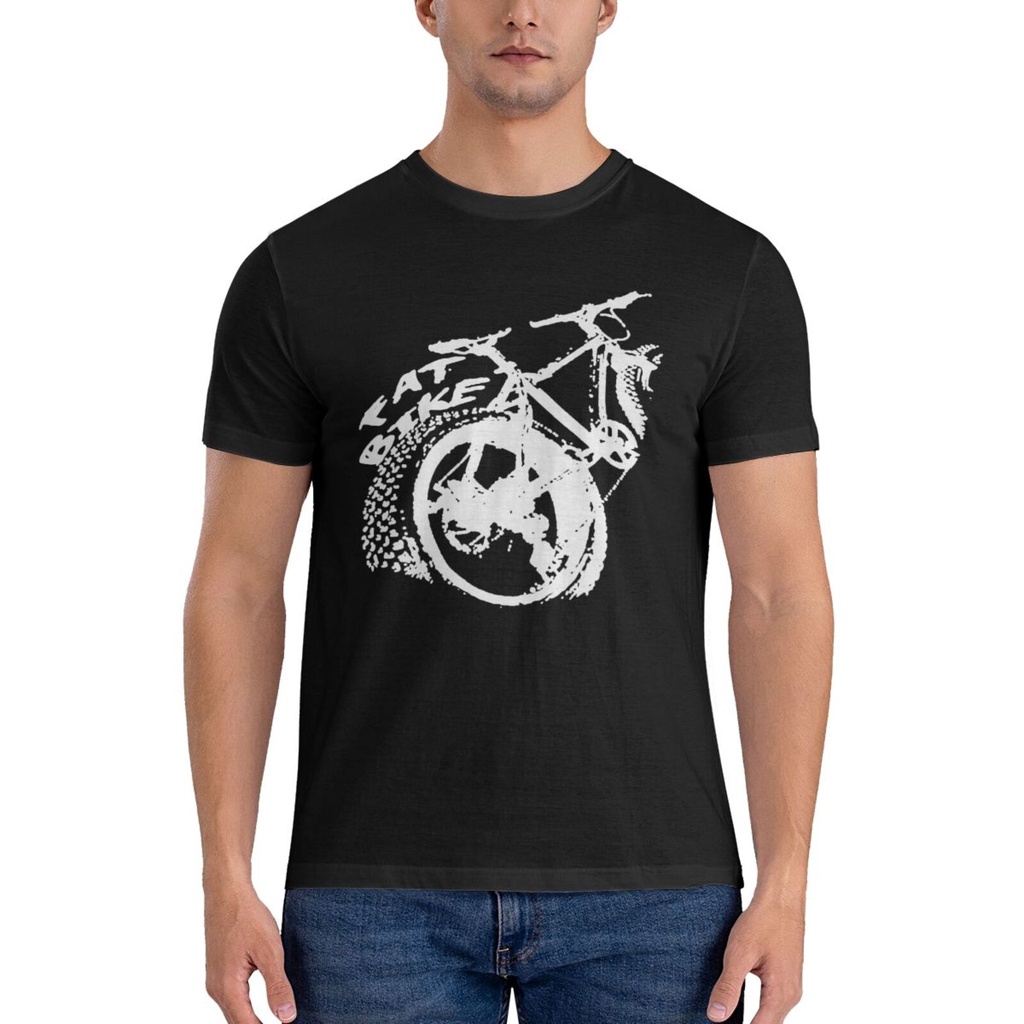 Fat Bike Moutain 100% 純棉時尚男士 S T 恤,定製印花