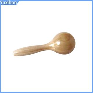 Yuxihon 1Pc 木製奧爾夫音樂打擊樂器兒童馬拉卡撥浪鼓工具玩具