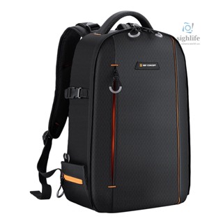 K&F CONCEPT 相機揹包防水相機包 18L 大容量相機包帶 14.1 英寸筆記本電腦隔層三腳架支架,適用於女士男