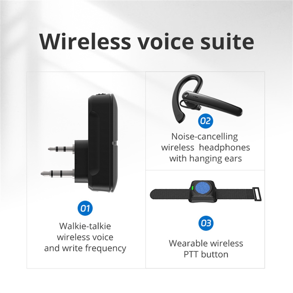 對講機無線語音套件可穿戴PTT適用於UV-5R UV-82 BF-888S A36plus