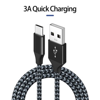 [三福] type-c資料線安卓手機QC3.0尼龍編織3A快充手機數據線usb充電器充電線