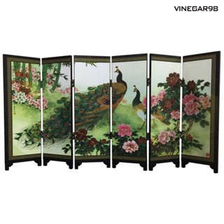 [點萌家居] 國色天香 仿古漆器小屏風 木質工藝品擺件家居裝飾