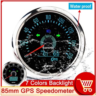 12V 85mm 模擬 ATV 摩托車 GPS 車速表轉速表儀表 0-160MPH 速度