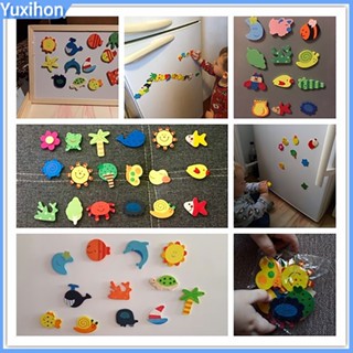 Yuxihon 12 件木製卡通太陽魚冰箱貼教育兒童玩具藝術裝飾