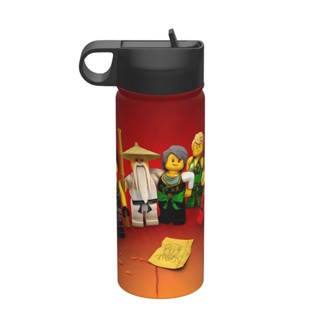 樂高 Lego Ninjago 大容量保溫水瓶帶吸管18OZ、500ML 運動水壺、旅行、不銹鋼
