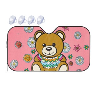 Moschino 擋風玻璃遮陽板深色印花 Ram 前窗擋紫外線遮陽板反光可伸縮適用於汽車 SUV 卡車