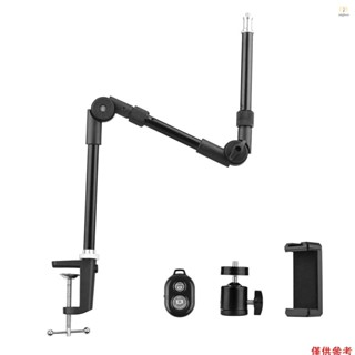 Andoer ST-01 柔性可折疊桌面安裝支架金屬支架 1/4 英寸螺絲 3kg 負載能力,帶柔性球頭桌面夾手機支架遙