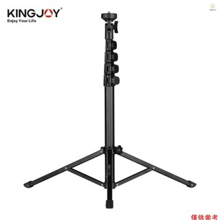 Kingjoy FL019 多功能攝影視頻三腳架移動直播影片廣播支架鋁合金材料 1/4 英寸相機螺絲固定架 T1V