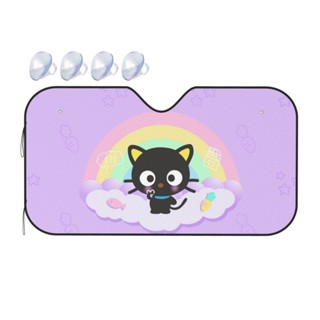 Chococat 擋風玻璃遮陽罩深色印花 Ram 前窗擋紫外線遮陽板反光可伸縮,適用於汽車 SUV 卡車