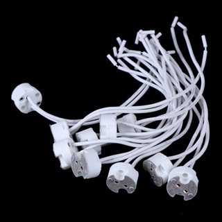 Demtl 1/5/10 件 MR16 GU5.3 底座插座電線連接器 LED 燈陶瓷支架 Ola
