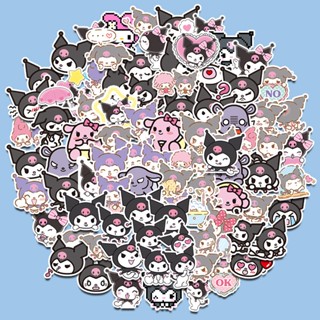 100 件可愛 Kuromi 貼紙 Diy 計算機和紙剪貼簿貼紙學生文具藝術工藝品