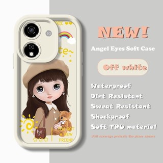 適用於 Itel P55 5G P65 S23 可愛女孩手機殼軟矽膠 TPU 全覆蓋保護殼