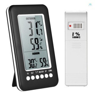 LCD 數字無線室內/室外溫度計濕度計 °C/°F 帶最大值最小值顯示變送器的溫度濕度計 Tolotw 溫度濕度計